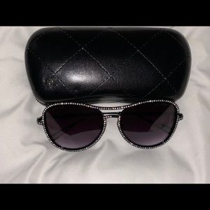 CHANEL Authentic Swarovski Crystal Sunglasses Rare